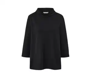 Sweatshirt mit 3/4-Arm, schwarz