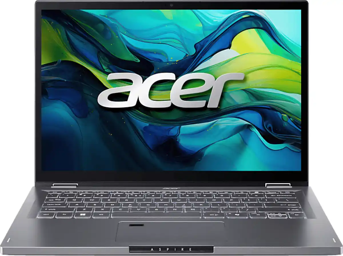 Bild 1 von ACER Aspire Spin 14 (ASP14-51MTN-78QB) mit Tastaturbeleuchtung, Convertible, Zoll Display Touchscreen, Intel® Core™ 7 150U Prozessor, 16 GB RAM, 1 TB SSD, UHD Graphics, Steel Gray, Windows 11 Home