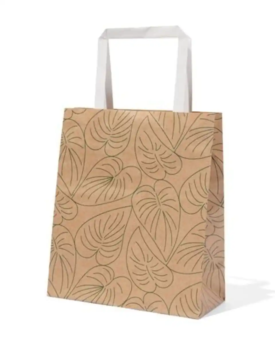 Bild 1 von 6er-Pack Geschenktaschen, Papier, 21 x 18 x 8 cm, Kraftpapier