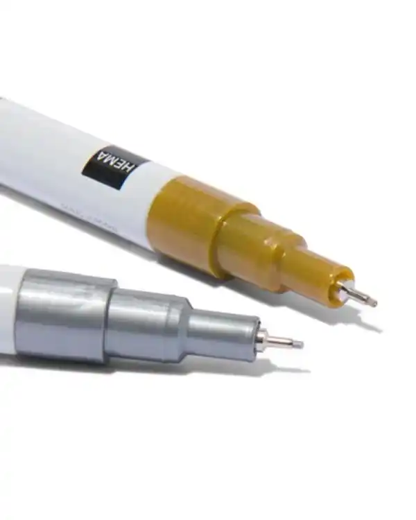 Bild 2 von 2er-Pack Permanentmarker, gold/silber