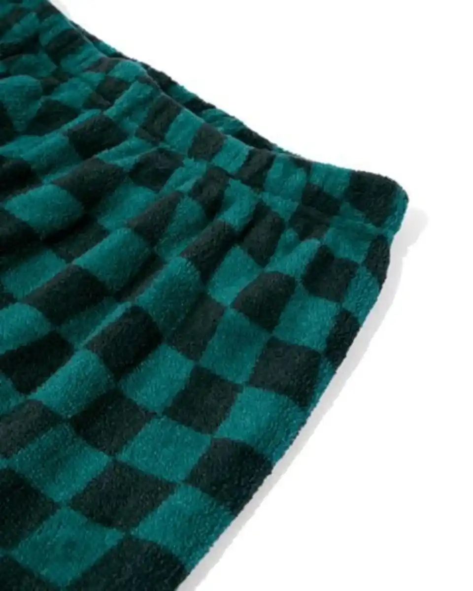 Bild 4 von Kinderpyjama Fleece mit Karos grün