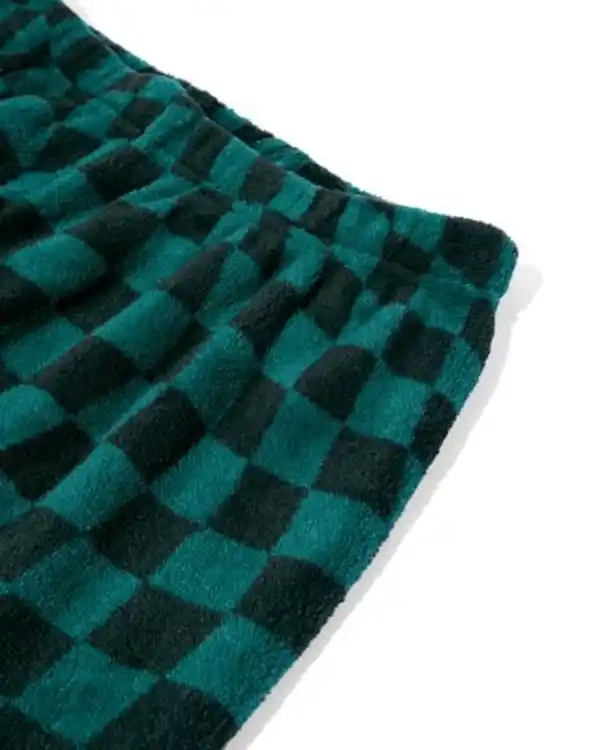 Bild 4 von Kinderpyjama Fleece mit Karos grün