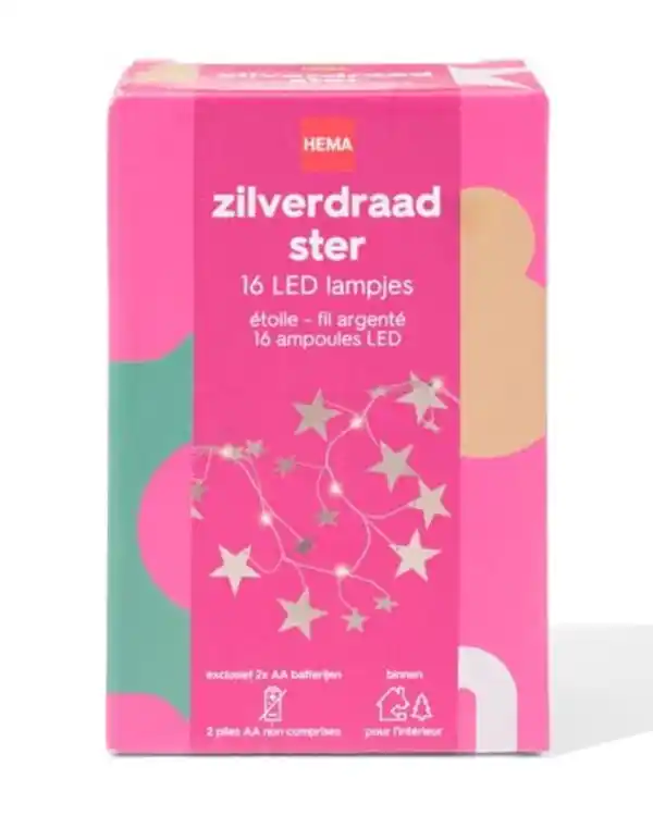 Bild 3 von Lichterkette silberne Sterne 1 Meter