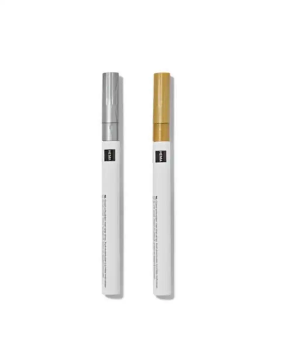 Bild 1 von 2er-Pack Permanentmarker, gold/silber