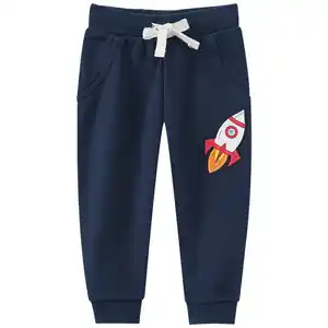 Baby Jogginghose mit Raumschiff-Applikation DUNKELBLAU