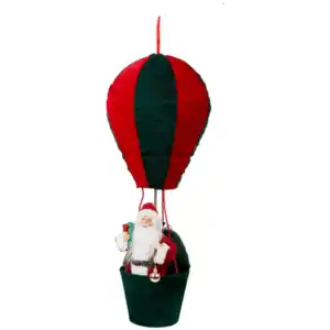 Weihnachtsfigur im Heißluftballon