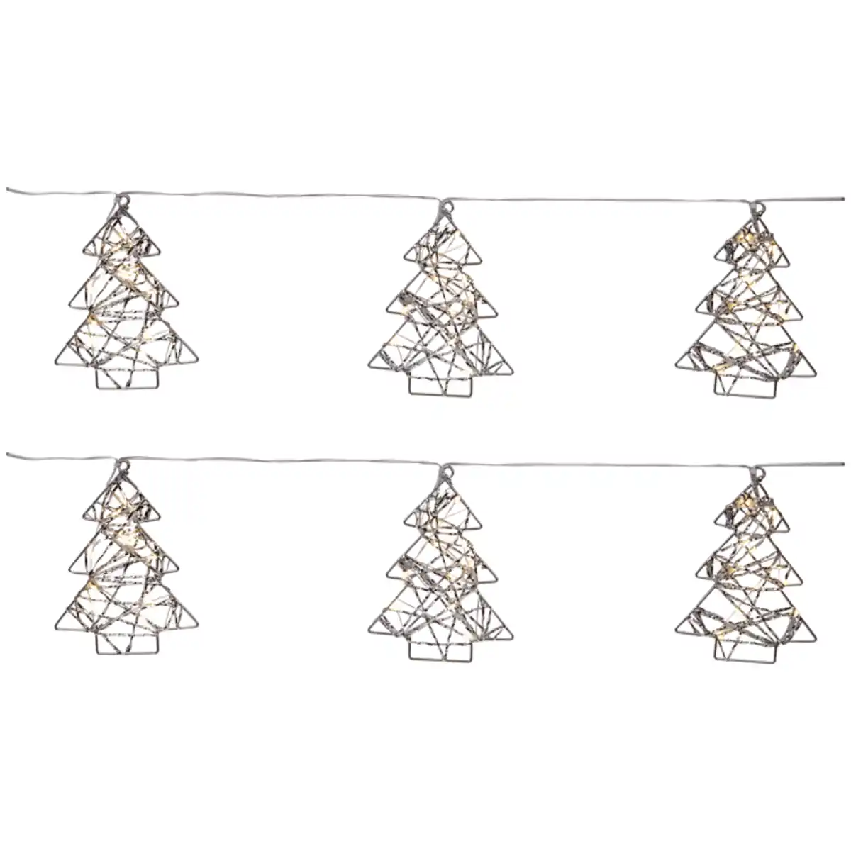 Bild 1 von Lichterkette mit Weihnachtsbäumen oder Sternen