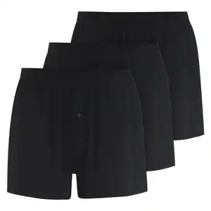 3 Herren Boxershorts aus Jersey SCHWARZ