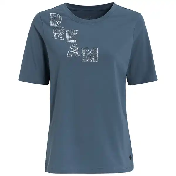 Bild 1 von Damen T-Shirt mit Ziersteinen DUNKELBLAU