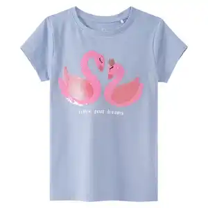 Mädchen T-Shirt mit Wendepailletten HELLBLAU