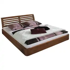 Hasena Bett, Eiche, Cognac, Holz, Eiche, massiv, 160x200 cm, Schlafzimmer, Betten, Doppelbetten