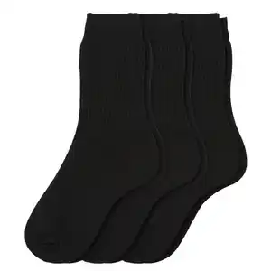 3 Paar Herren Socken aus Baumwoll-Mix SCHWARZ