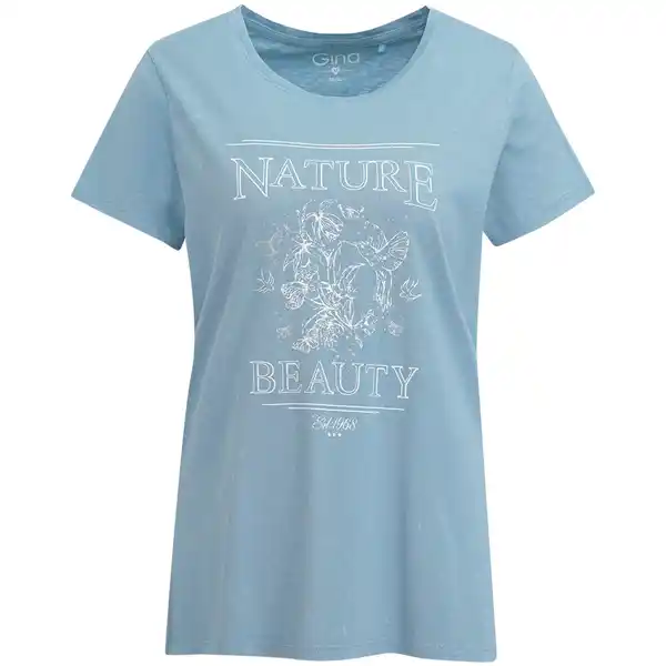 Bild 1 von Damen T-Shirt mit Print HELLBLAU