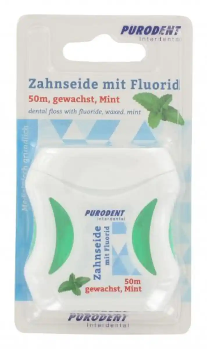 Bild 1 von Purodent Interdental Zahnseide mit Fluorid mint gewachst