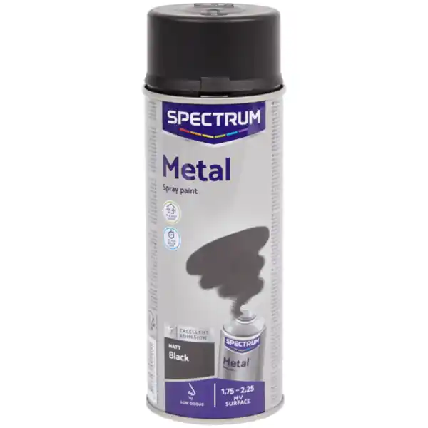 Bild 1 von Spectrum Sprühfarbe für Metall Mattschwarz