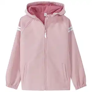 Mädchen Softshelljacke mit Kapuze ROSA