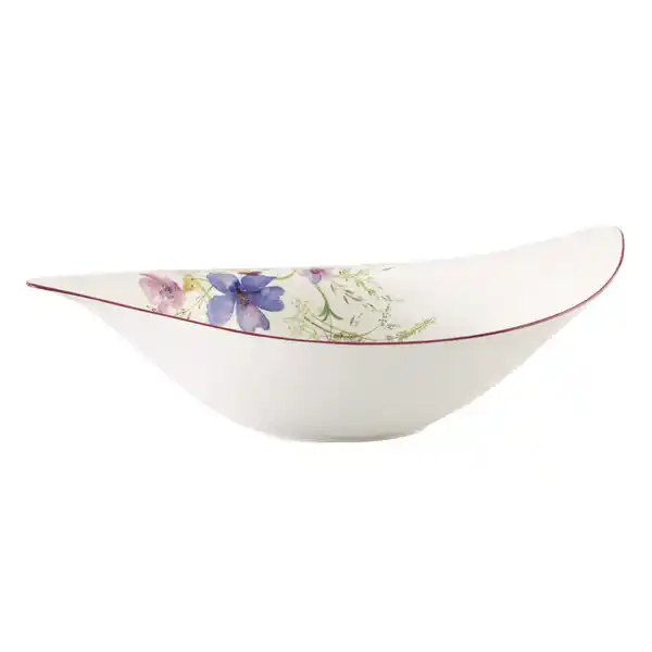 Bild 1 von Villeroy & Boch Salatschüssel Mariefleur Serve and Salad, Mehrfarbig, Weiß, Keramik, Floral, rechteckig, Essen & Trinken, Geschirr, Schalen & Schüsseln, Salatschüsseln