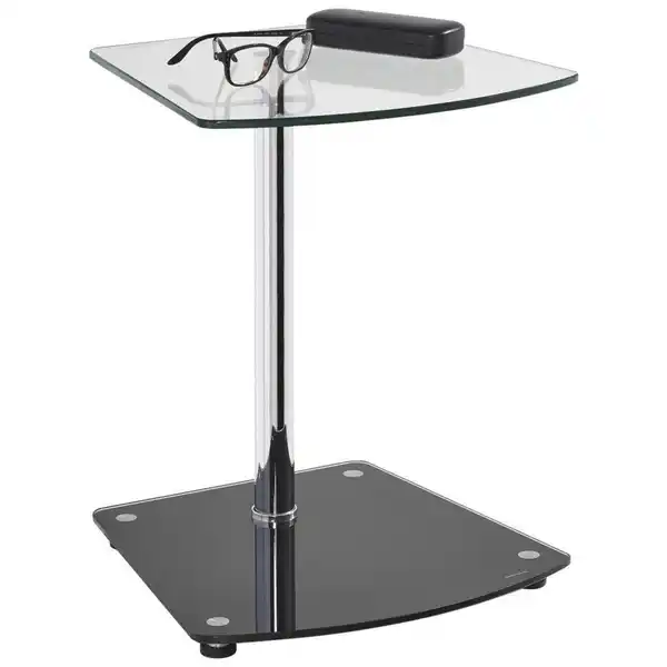 Bild 1 von Xora Beistelltisch, Schwarz, Chrom, Metall, Glas, Freiform, Säule, 38x50x38 cm, Wohnzimmer, Wohnzimmertische, Beistelltische, Beistelltische Metall