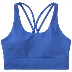 Damen Sport-Bustier mit herausnehmbaren Pads BLAU