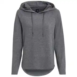 Damen Yoga-Hoodie in weicher Qualität GRAU