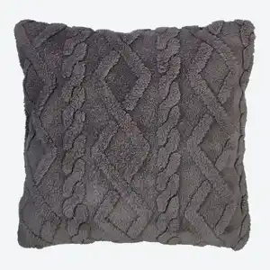 Dekokissen aus Mikrofleece, ca. 45x45cm, Dark-gray