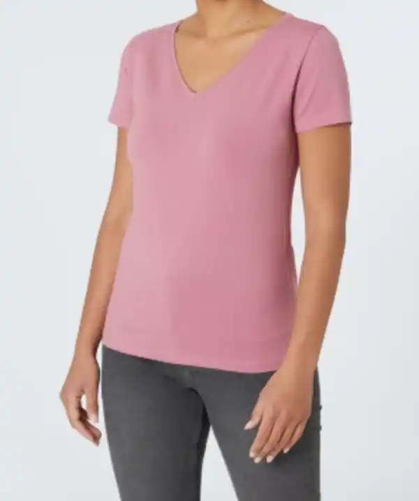 Bild 1 von T-Shirt in Rosa Janina, V-Ausschnitt, rosa