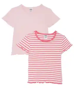 Gerippte T-Shirts 2er-Pack, Y.F.K., pink/rosa