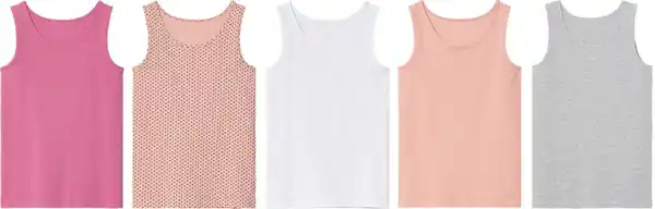 Bild 2 von HIP&HOPPS® Kinder-Spaghettiträgertops, 5-St.-Packg.