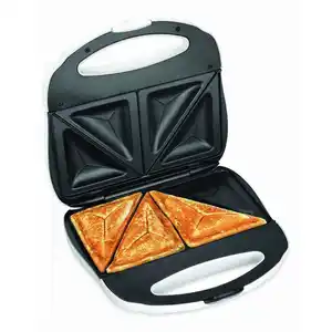 Elta Sandwichtoaster ST-101 weiß Edelstahl Kunststoff B/H/T: ca. 24x7x23 cm