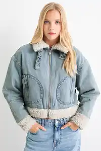 C&A Jeansjacke, Blau, Größe: XS