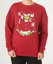 Bild 1 von Grinch Sweatpullover Weihnachten Rundhalsausschnitt, rot