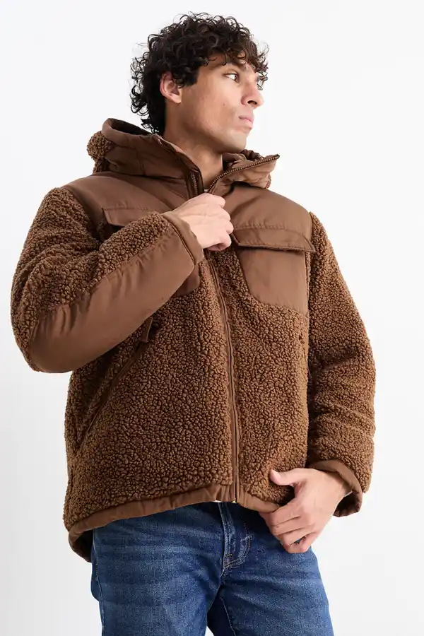 Bild 1 von C&A Teddyjacke mit Kapuze, Braun, Größe: M