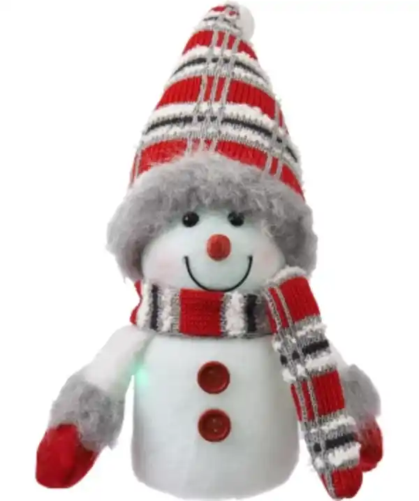 Bild 1 von LED-Schneemann Weihnachten ca. 15,5 x 9,5 x 23,5 cm, rot