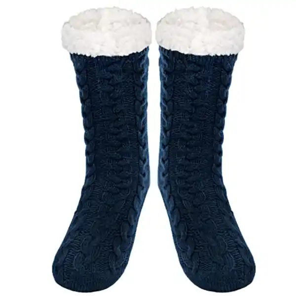 Bild 1 von SIMIYA Herren Kuschelsocken, rutschfest Wintersocken Stoppersocken, anti Rutsch warme Hüttensocken Haussocken, 1 Paar