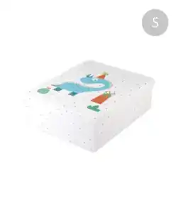 Geschenkbox für Kinder verschiedene Designs, ca. 27 x 21 x 9 cm, weiß