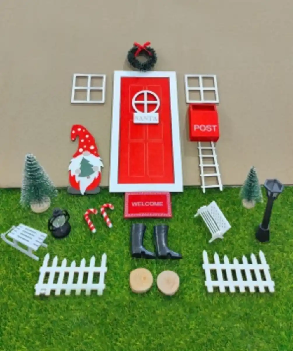 Bild 1 von Wichteltür Bastelset Weihnachten 24-tlg. Set, naturfarben