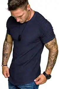 COOFANDY Herren T-Shirt Rundhlas Sport Shirt Muscleshirt Kurzarm Gym Shirt Atmungsaktiv Sportshirt Trainning Shirts Klassisch Casual Tee