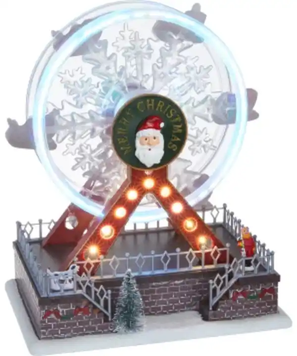 Bild 1 von LED-Riesenrad Weihnachten spielt Musik, ca. 29 cm, rot