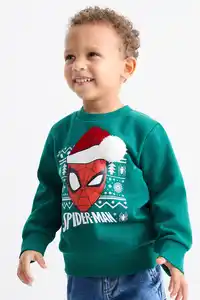 C&A Spider-Man-Weihnachts-Sweatshirt, Grün, Größe: 98