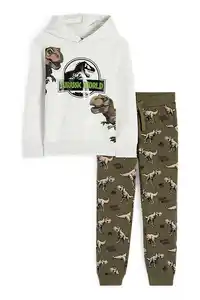 C&A Jurassic World-Set-Hoodie und Jogginghose-2 teilig, Grau, Größe: 104