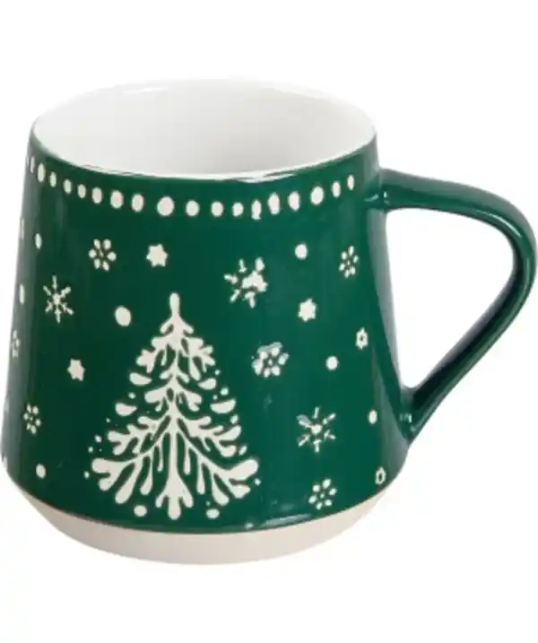 Bild 1 von Tasse Weihnachten ca. 373 ml, grün/weiß