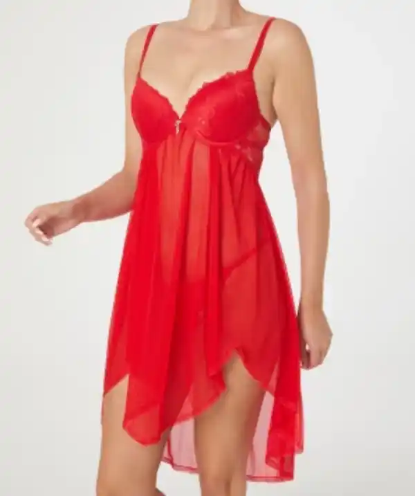 Bild 1 von Babydoll + String Janina, 2-tlg. Set, rot