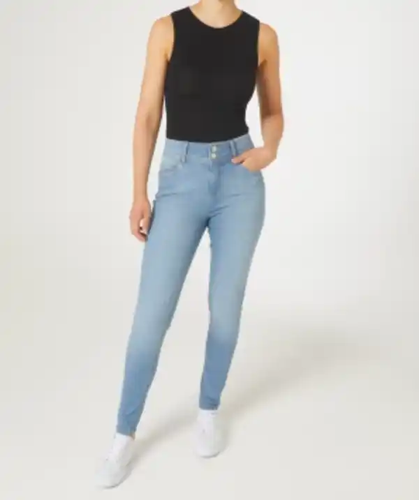 Bild 1 von Helle Jeans Janina, Skinny-fit, High-waist, jeansblau hell