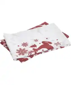 Geschirrtücher Weihnachten 3er-Pack, Home & Deco, verschiedene Designs, rot