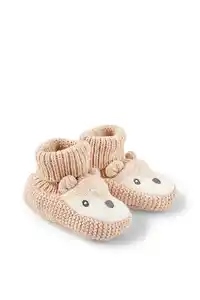 C&A Eichhörnchen-Baby-Krabbelschuhe, Beige, Größe: 14-15