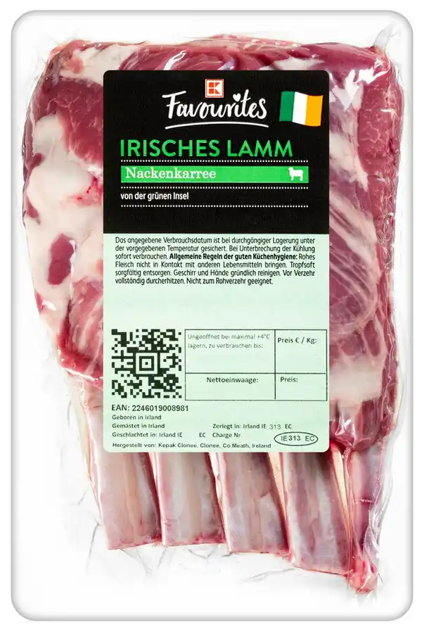 Bild 1 von K-FAVOURITES Irisches Lammnackenkarree, kg