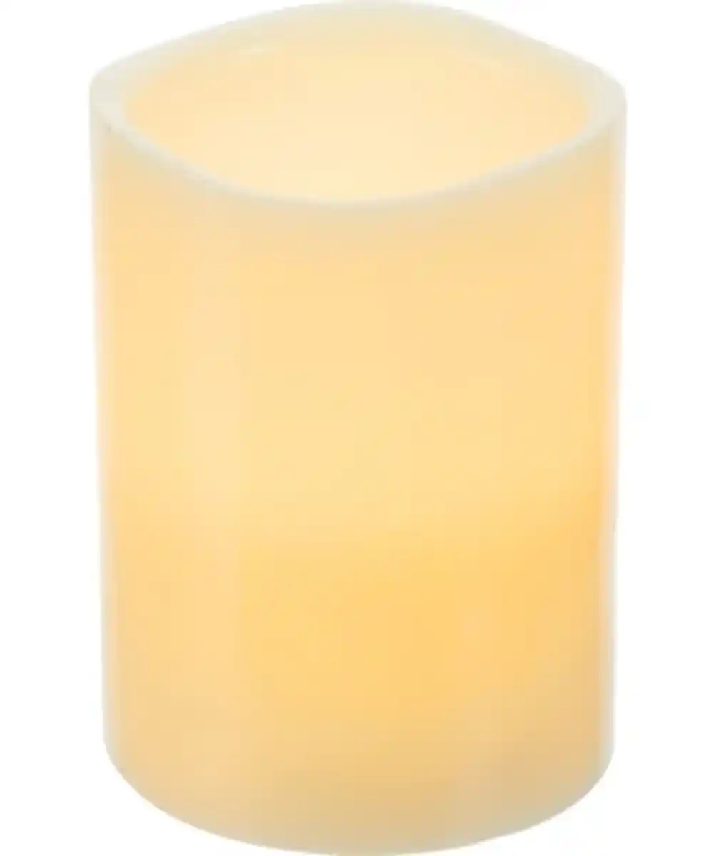 Bild 1 von LED-Echtwachskerze Weihnachten ca. 7,5 x 10 cm, creme