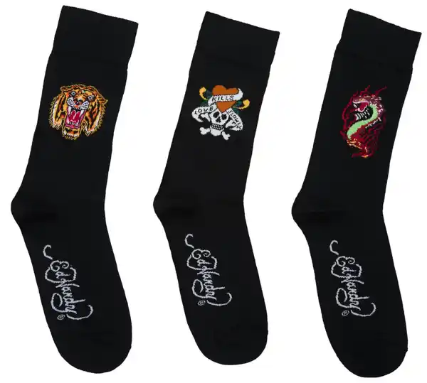 Bild 1 von ED HARDY Herren-Socken, 3 Paar