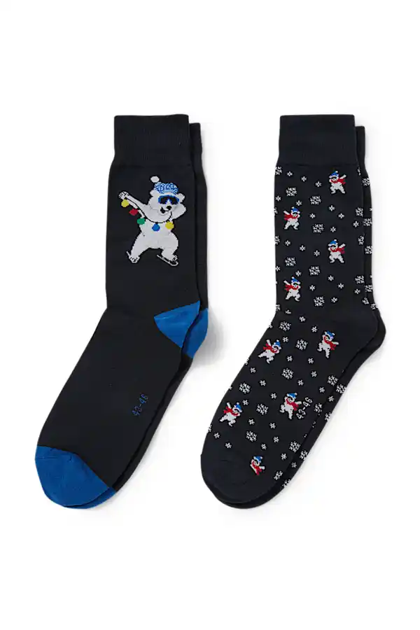 Bild 1 von C&A Multipack 2er-Socken mit Motiv-Eisbär, Blau, Größe: 39-42