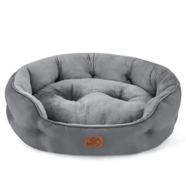 Bild 1 von BEDSURE Katzenbett waschbar Katzen Bettchen - 51x48x15cm/63x53x20cm Katzen Bett mit zweiseitig Innenkissen Katzenschlafplatz für Katzen oder kleine Hunde, grau/Kamel/blau/rosa/schwarz/Navyblau